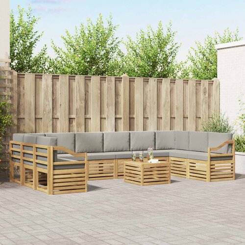  Set vanjskih sofa 11 kom. Bijela i svjetlosiva Poliester Cijene
