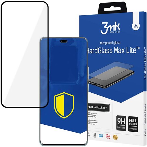 3mk HARDGLASS MAX LITE ČRNO KALJENO STEKLO ZA HONOR 200 PRO, (21975935) Slike