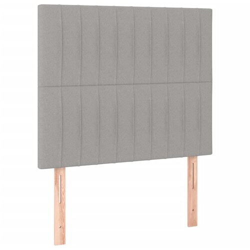  Okvir kreveta bez madraca svjetlosivi 120 x 200 cm od tkanine Slike
