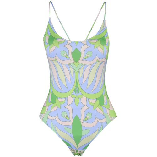 Trendyol green ethnic pattern back detailed swimsuit Slike