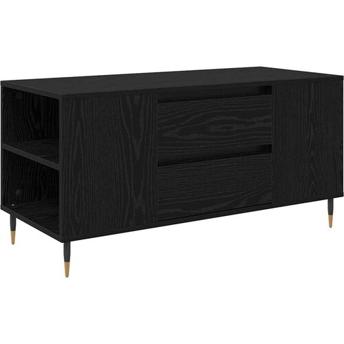 VidaXL Klubska miza Črni hrast 102 x 44.5 x 50 cm Konstruiran les, (5000068903) Slike