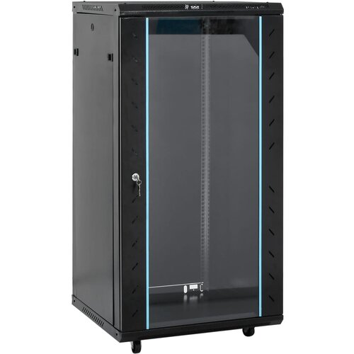 vidaXL Omrežna omarica 22U 19" IP20 črna 60x60x120 cm Cene