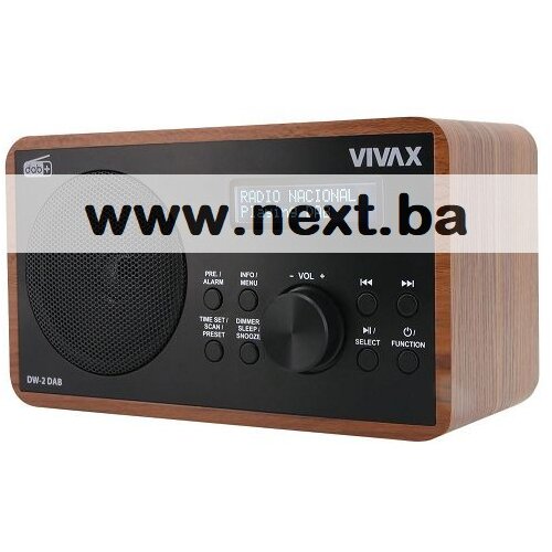Vivax VOX RADIO DW-2 DAB WALNUT Digitalni DAB+ FM radio s budilicom Bluetooth zvučnik Cijene