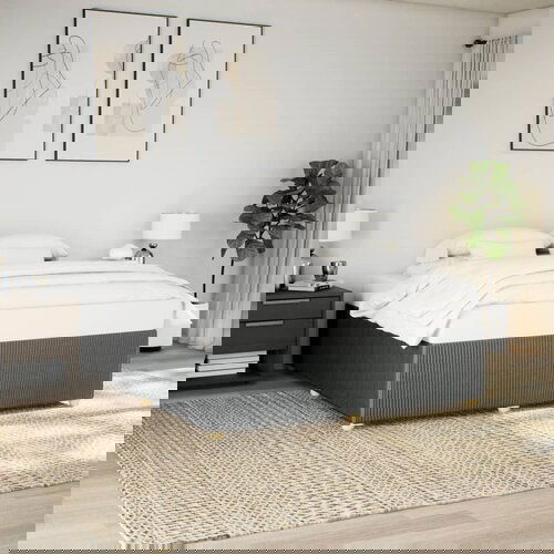 VidaXL Posteljni okvir brez vzmetnice temno siv 180x200 cm tkanina Slike