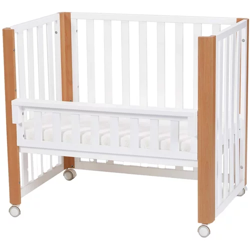 Kinderkraft select otroška posteljica koya™ z vzmetnico 60x90 in setom za podaljšanje white