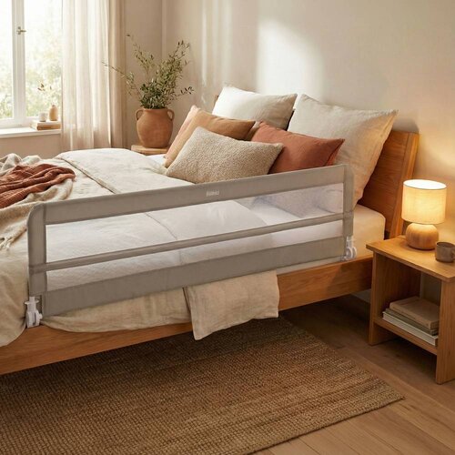 Fillikid za&amp;scaron;titna ograda za krevet Lina 180x50 cm, taupe Slike