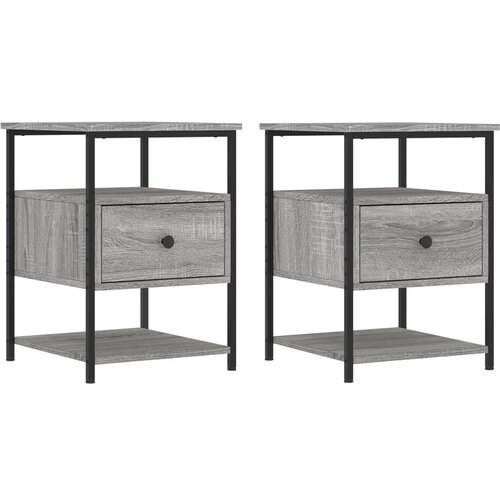 Maison Chic Dvo delni komplet Nočne omarice - Nočne mize siva sonoma 40x42x56 cm inženirski les, (21689422) Cene