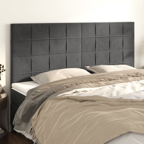  Uzglavlje tamno sivo 160x5x118/128 cm bar&scaron;unasto Cijene