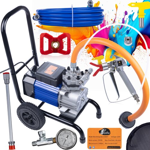 Rosfix Strong Storm SS07 Brizgalna Naprava &ndash; Brezzračni Airless, 3500 W, 22 MPa, 18 L/min | Priklop 1/4" 29,5 kg, (5000244507) Cene