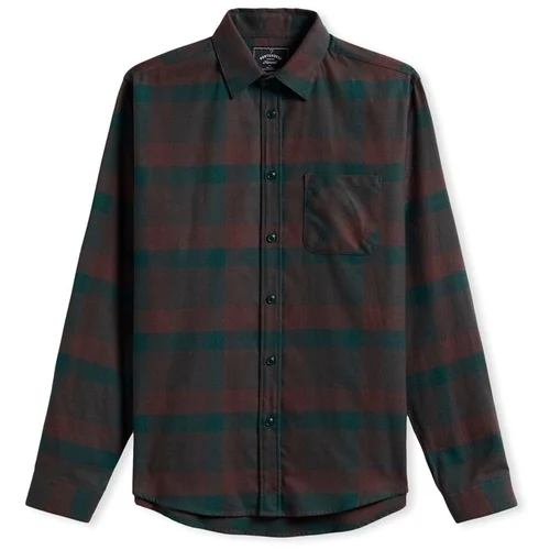 Portuguese Flannel Srajce z dolgimi rokavi Walken Shirt Zelena