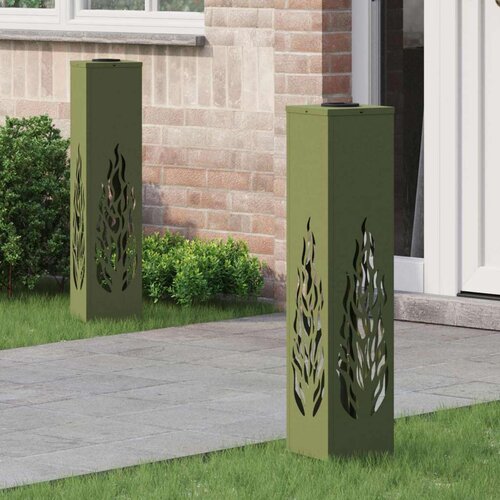  Solarna LED svjetlost za stazu 2 pcs Maslinasto zelena Slike