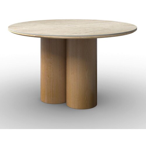 Bessagi Home Jedilna Miza Kiano, Naravne Barve, Porcelan, &amp;Oslash; 130cm Slike