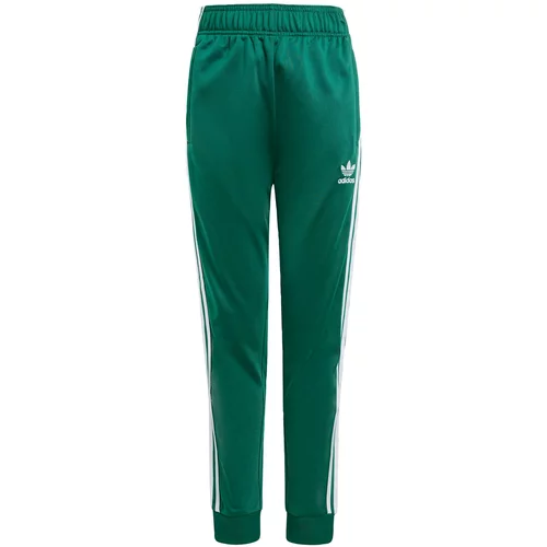 Adidas Hlače 'Adicolor' temno zelena / bela