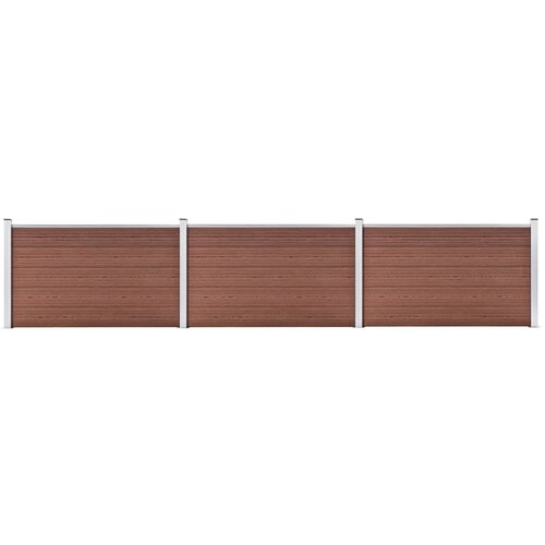 vidaXL Vrtna ograja WPC 526x106 cm rjava Cene