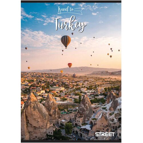 STREET Zvezek A5 Travel, črte z robom, 54 listov, sortirano, 1 kos Slike