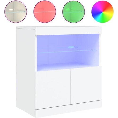 Maison Chic Komoda - Predalnik z LED diodami bela 60x37x67 cm, (21717600) Cene