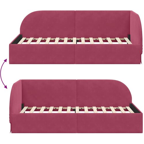  Kutni okvir kreveta Vinska crvena 80 cm x 200 cm Bar&amp;scaron;un Slike