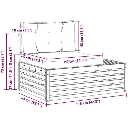  Set vanjskih sofa s jastukom 6 Komad Prirodna i svijetlo siva Slike