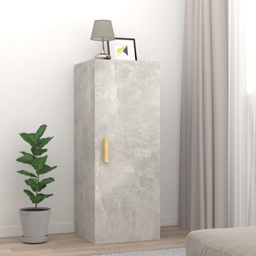 VidaXL zidni ormarić boja betona 34,5x34x90 cm od konstruiranog drva Slike