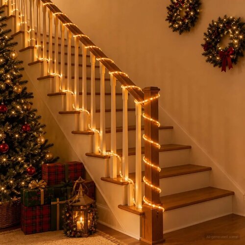  Božićno LED svjetlosno crijevo 1200 LED lampica Žuta 50 m - Žuta 50 m Slike