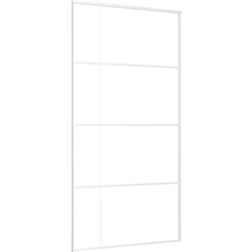  Klizna vrata od stakla ESG i aluminija 102,5 x 205 cm bijela Slike