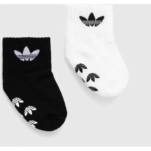 Adidas Otroške nogavice 2-pack črna barva