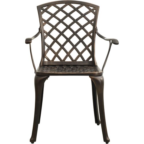  3-dijelni bistro set od lijevanog aluminija brončani Slike