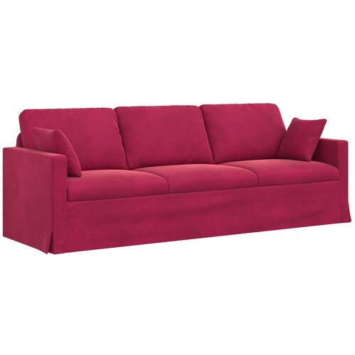 vidaXL Sofa Vinska crvena 228 x 78 x 80 cm Baršun - boja crnog vina 210 cm Cene