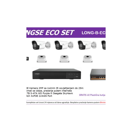 Longse ECO Set IPX4X-2MP-1TB-B Slike