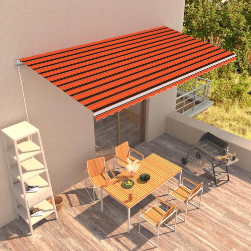  Ročno zložljiva tenda 600x300 cm oranžna in rjava Cene