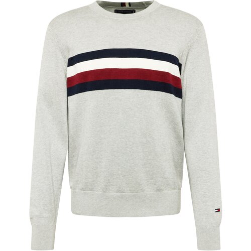 Tommy Hilfiger Pulover marine / svetlo siva / temno rdeča / bela Slike