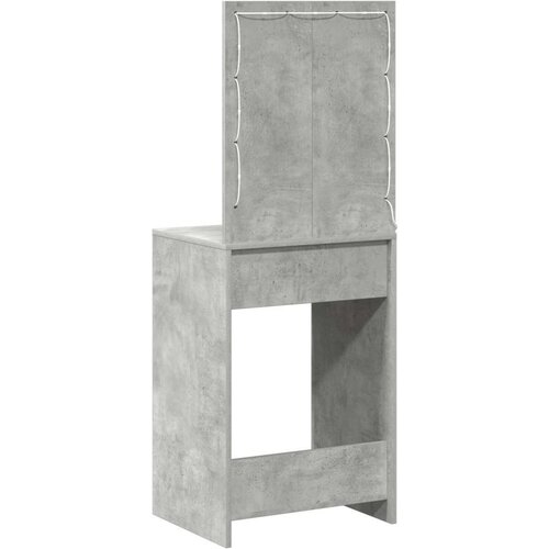 VidaXL Siva betonska Iverica 50 x 41 x 135 cm Ogledalo Slike