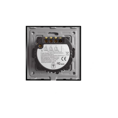  Wi-fi smart prekidač svetla bez n provodnika 3x10A WFPS-G03/BK Slike