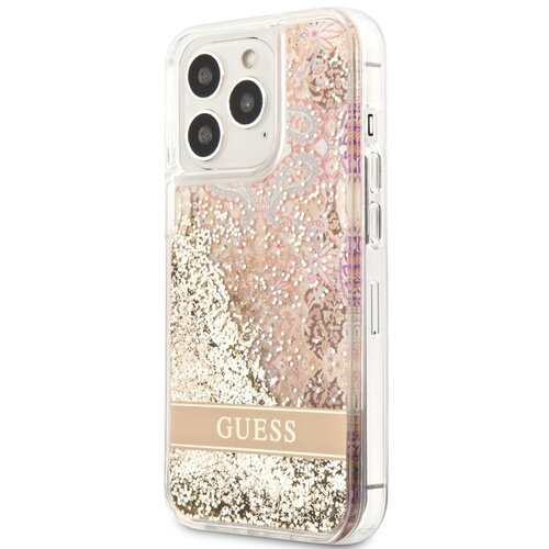 Guess Apple iPhone 14 Pro Max Cvetli?ni etui s plavajo?imi ble&amp;scaron;?icami, Zlata, (21244351) Slike