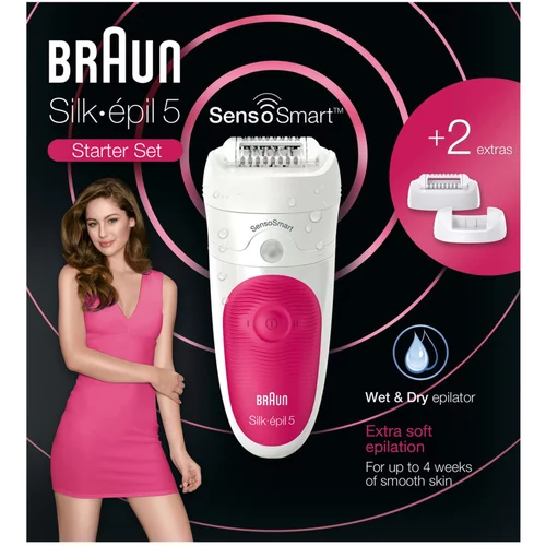 Braun Silk-épil 5-500 SensoSmartTM Weiß/Pink