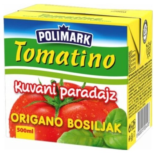 Polimark tomatino kuvani paradajz origano i bosiljak 500ml tetrapak Slike