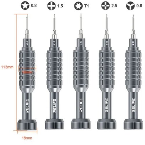 Onasi Komplet natančnih izvijačev Steel King RL-730A za popravilo telefonov in elektronike Slike