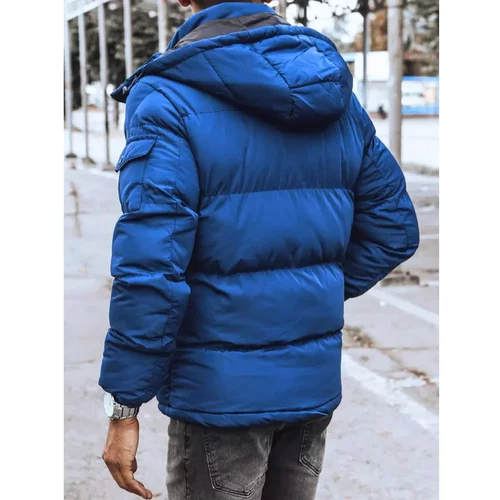 DStreet Men's winter blue quilted jacket TX4262