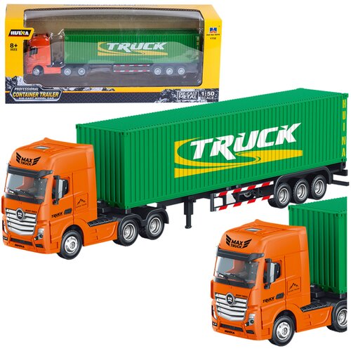 Truck Semi-trailer Container Metal Huina Green 1:50 Slike