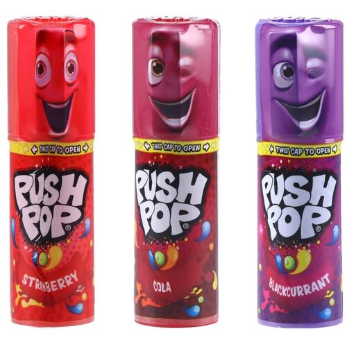 Bazooka Push Pop, tvrda bombona, miks, 15g Slike