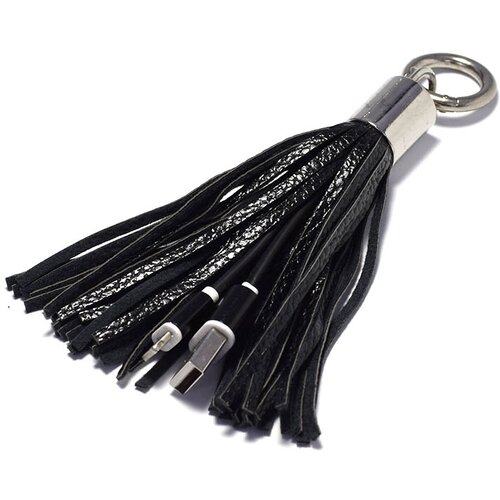  USB kabl sa priveskom iPhone Lightning crni Cene