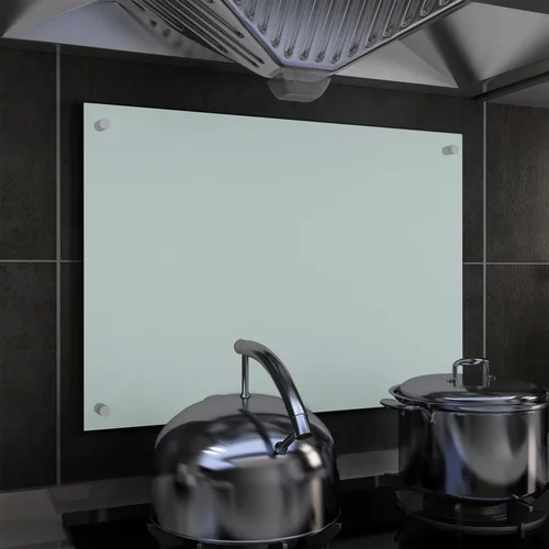 vidaXL Kuhinjska zaščitna obloga bela 70x50 cm kaljeno steklo