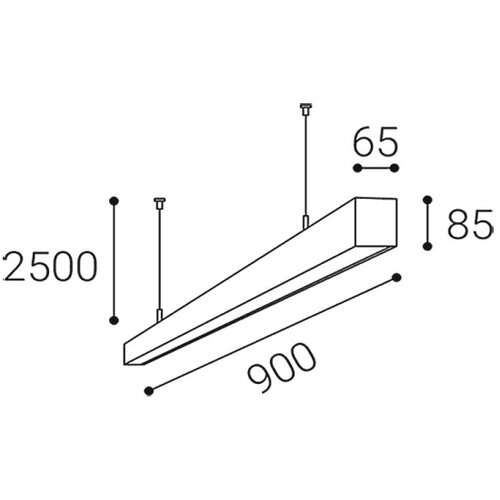  LED2 - LED luster na sajli LINO LED/24W/230V 3000K/3500K/4000K 90 cm crna Slike