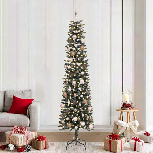 vidaXL Umestno božično drevo med 300 LED Zelena 58 x 58 x 210 cm Cene