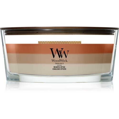 WoodWick Trilogy Hearth Spice di&amp;scaron;eča sveča z lesenim stenjem 453.6 g Slike