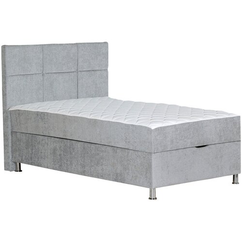 Time POSTELJA Z VZMETNICO 90 cm x 200 cm , les, tekstil, leseni material svetlo siva Cene