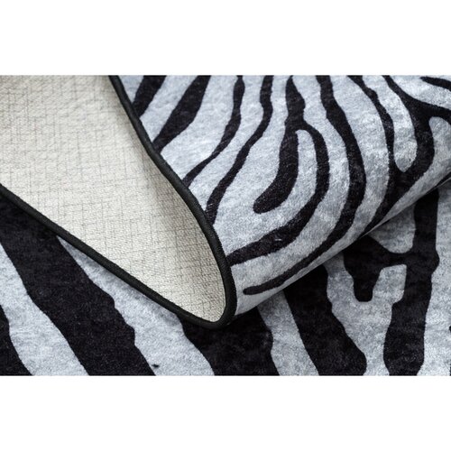 RugsX Preproge MIRO 51331.803 pralna preproga Zebra protizdrsna - 140x190 cm Črna Cene