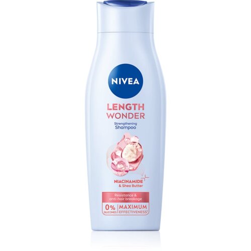 Nivea Length Wonder &amp;scaron;ampon za učvr&amp;scaron;ćivanje za ispucale vrhove kose 400 ml Slike