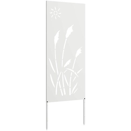  Privatnost u vrtu Bijelo 50 x 140 cm Hladno valjana čelična Slike