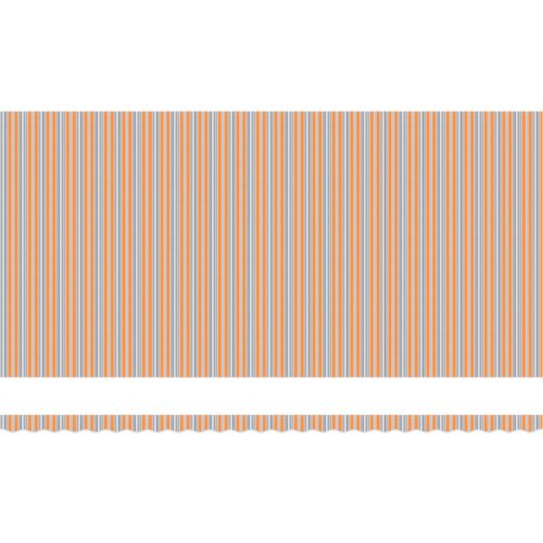 VidaXL Automatska Vučna Tenda Prugasta Narančasta 600x300 cm Slike